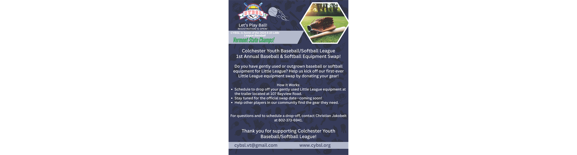 CYBSL Equipment Swap - 1st Annual!